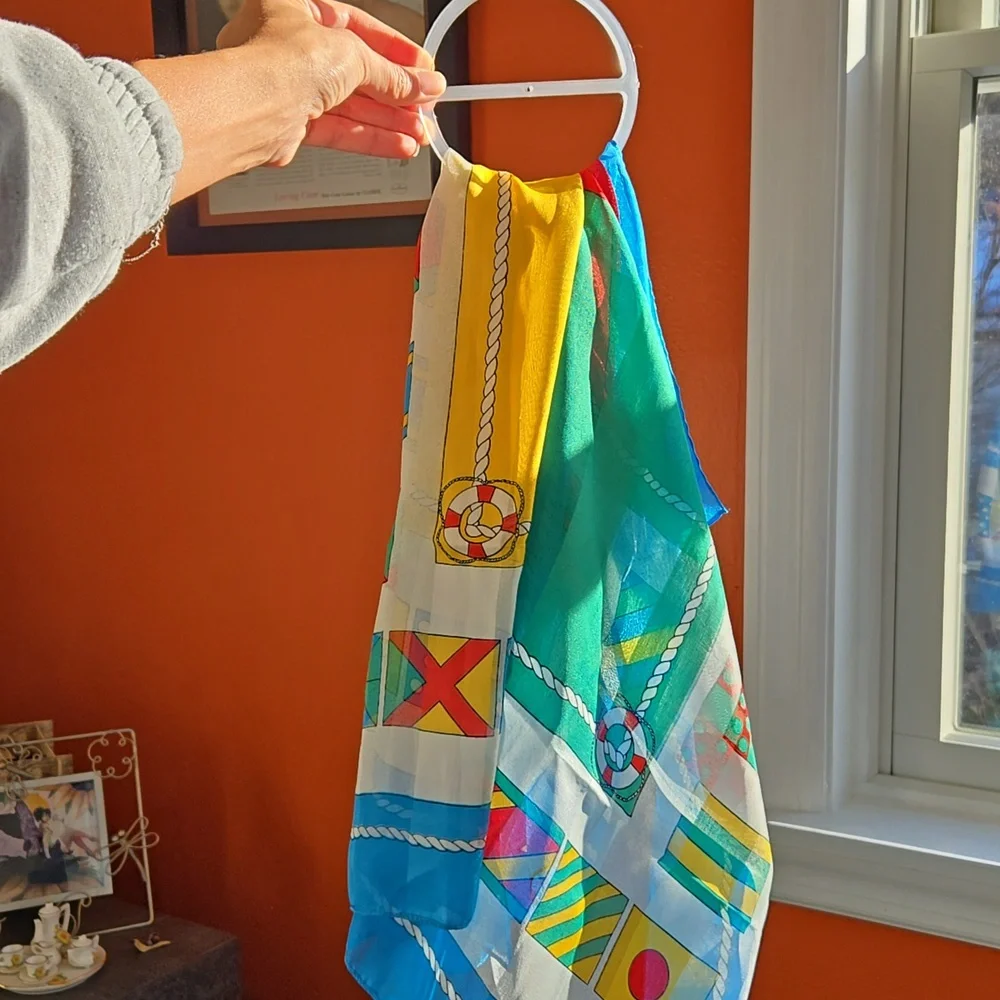 (8) Clear Plastic Scarf Accessories Hangers
